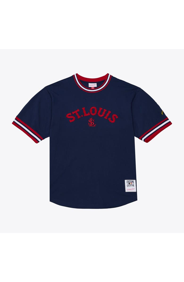 Mitchell & Ness Men's Mitchell & Ness  Navy St. Louis Cardinals Wild Pitch Ringer T-Shirt, Main, color, Navy
