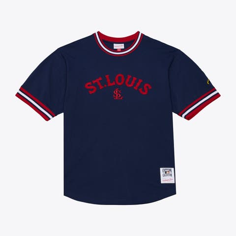 Men's Mitchell & Ness  Navy St. Louis Cardinals Wild Pitch Ringer T-Shirt