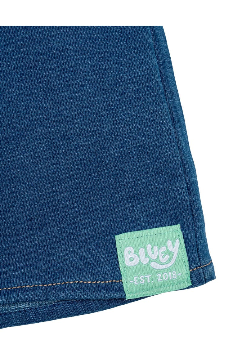 T-Shirt and French Terry Shorts Set, Alternate, color, Bluey Green Denim