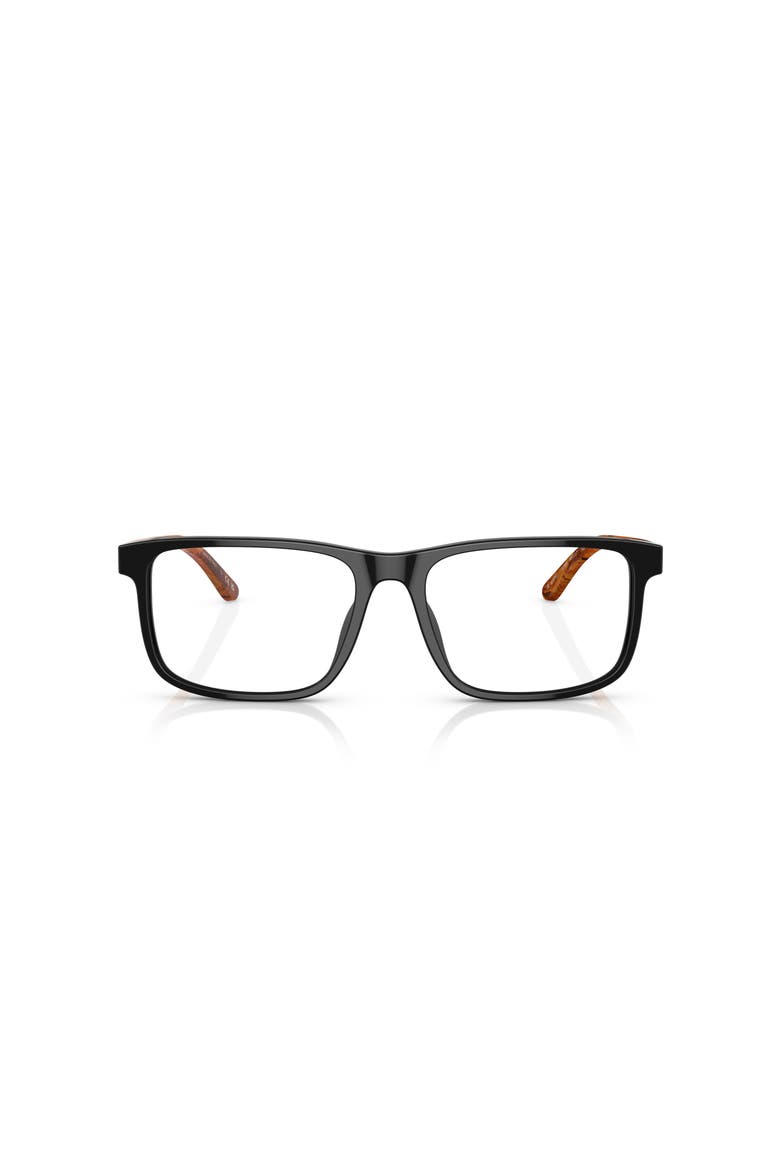 54mm Rectangle optical glasses, Alternate, color, Black