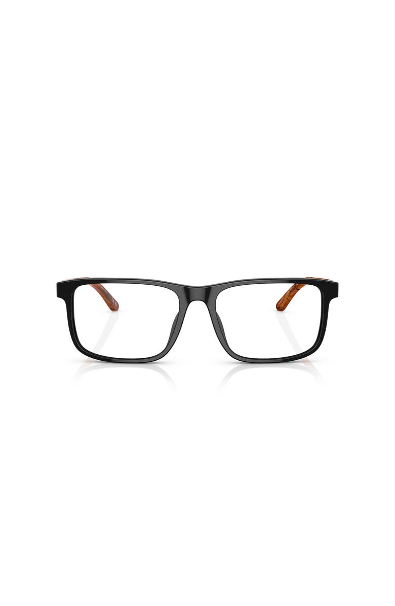 Ralph Lauren 54mm Rectangle optical glasses, Alternate, color, Black