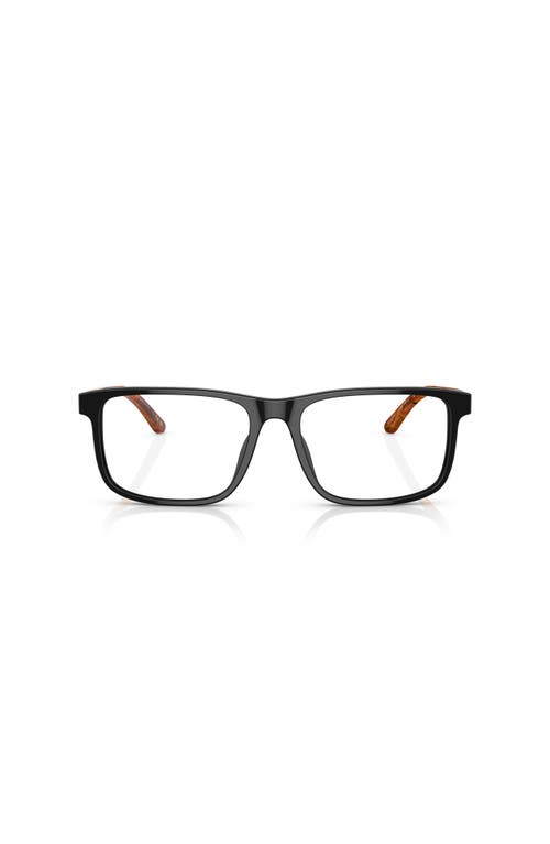 Ralph Lauren 54mm Rectangle Optical Glasses In Black