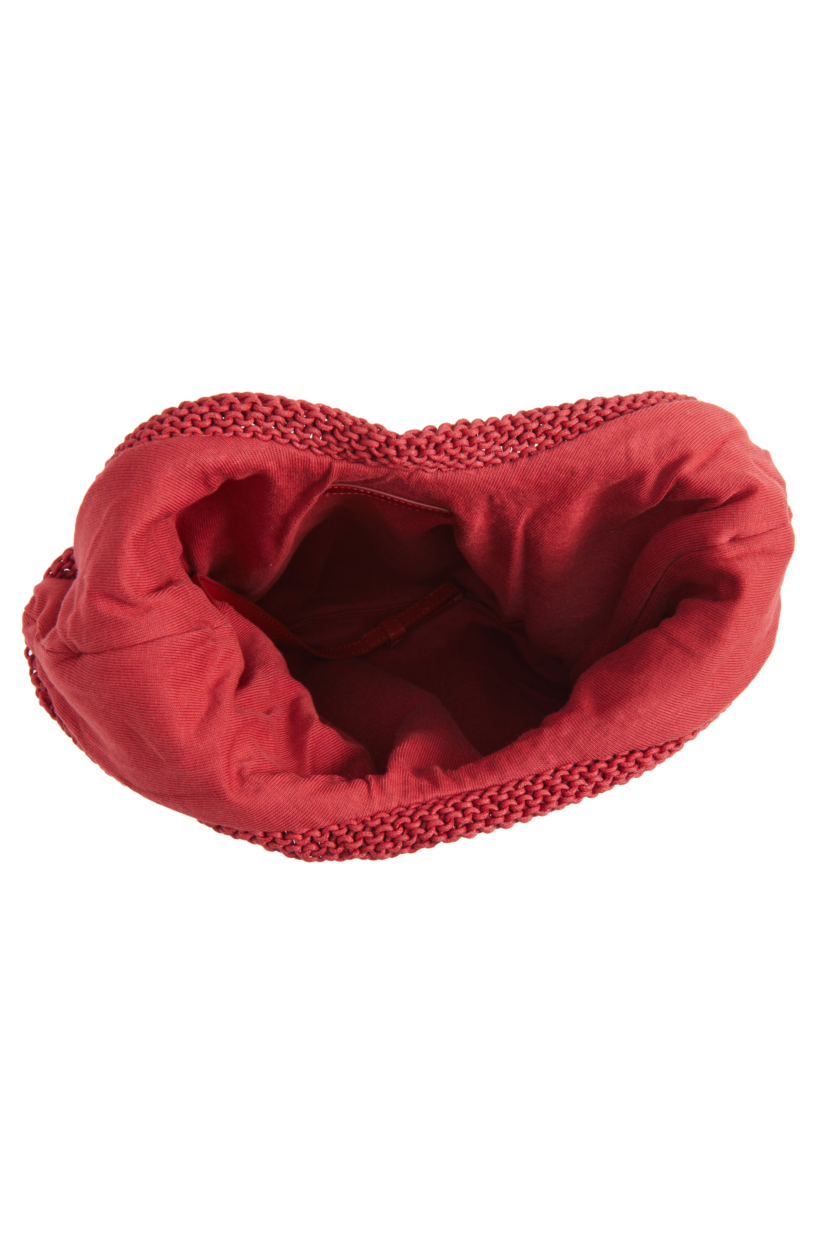 JW Anderson Knit Hobo Bag, Alternate, color, Red/ Multi 452