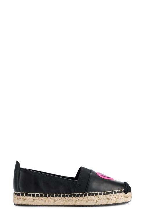 Karl Lagerfeld Women's Manika Heart Patch Espadrille Flats In Black