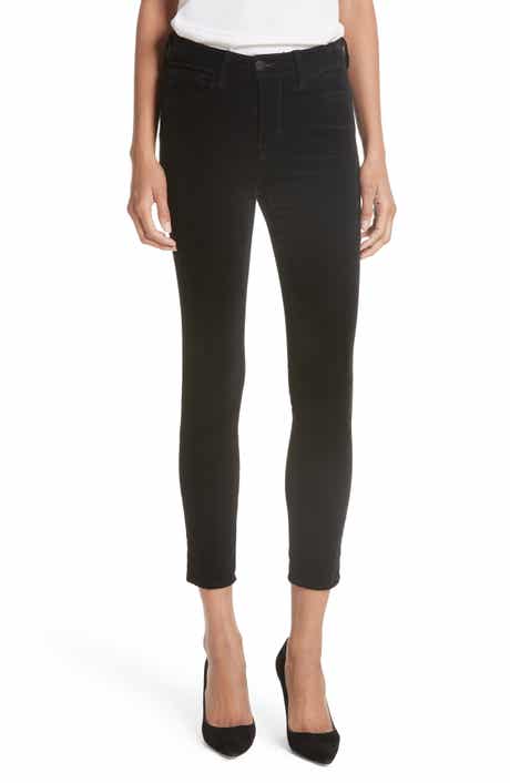 L'AGENCE Margot Velvet Crop Skinny Jeans