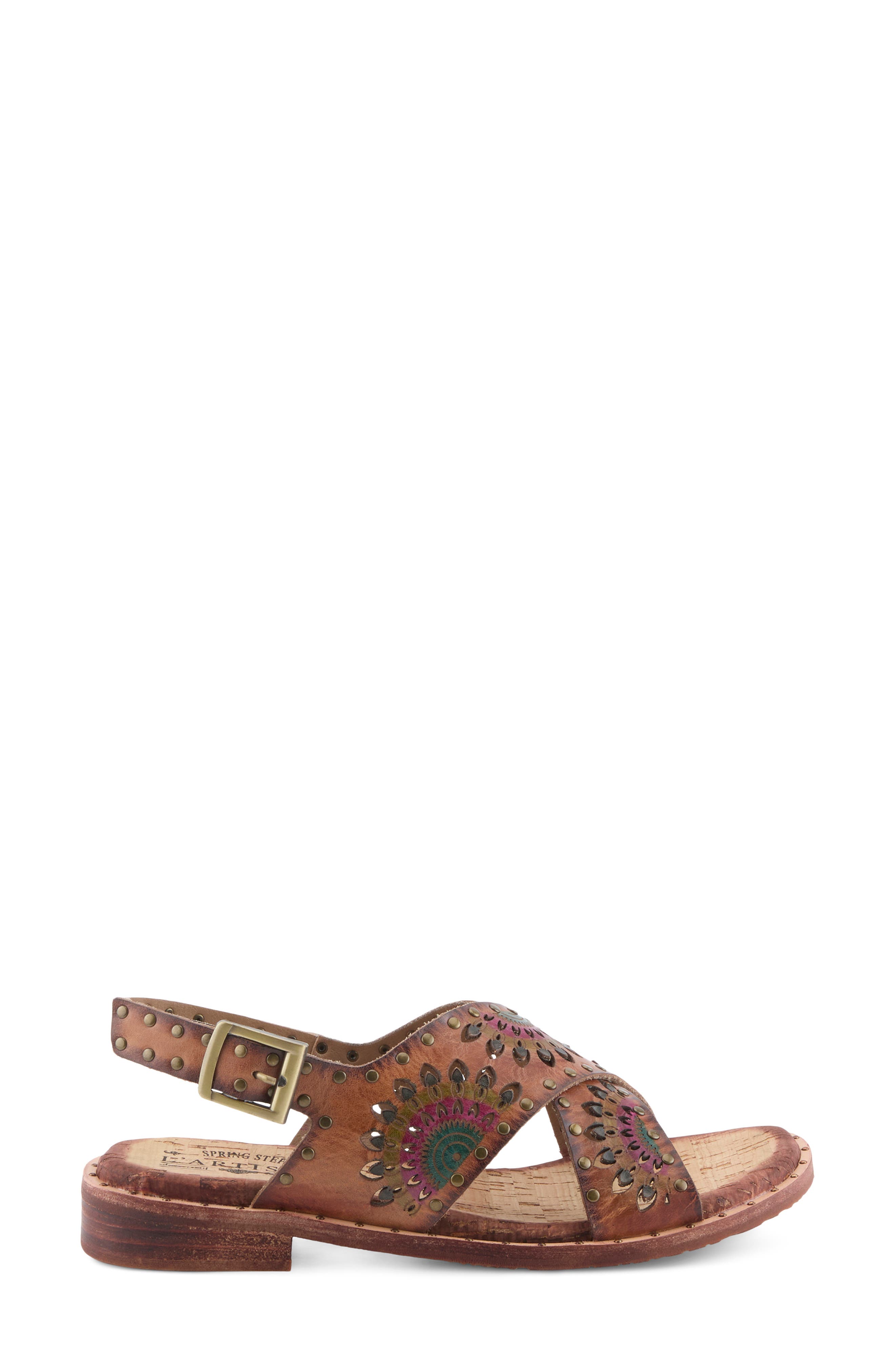 L'Artiste by Spring Step Crossroads Slingback Sandal, Alternate, color, Brown Multi
