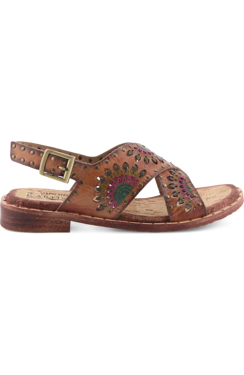 L'Artiste by Spring Step Crossroads Slingback Sandal, Alternate, color, Brown Multi