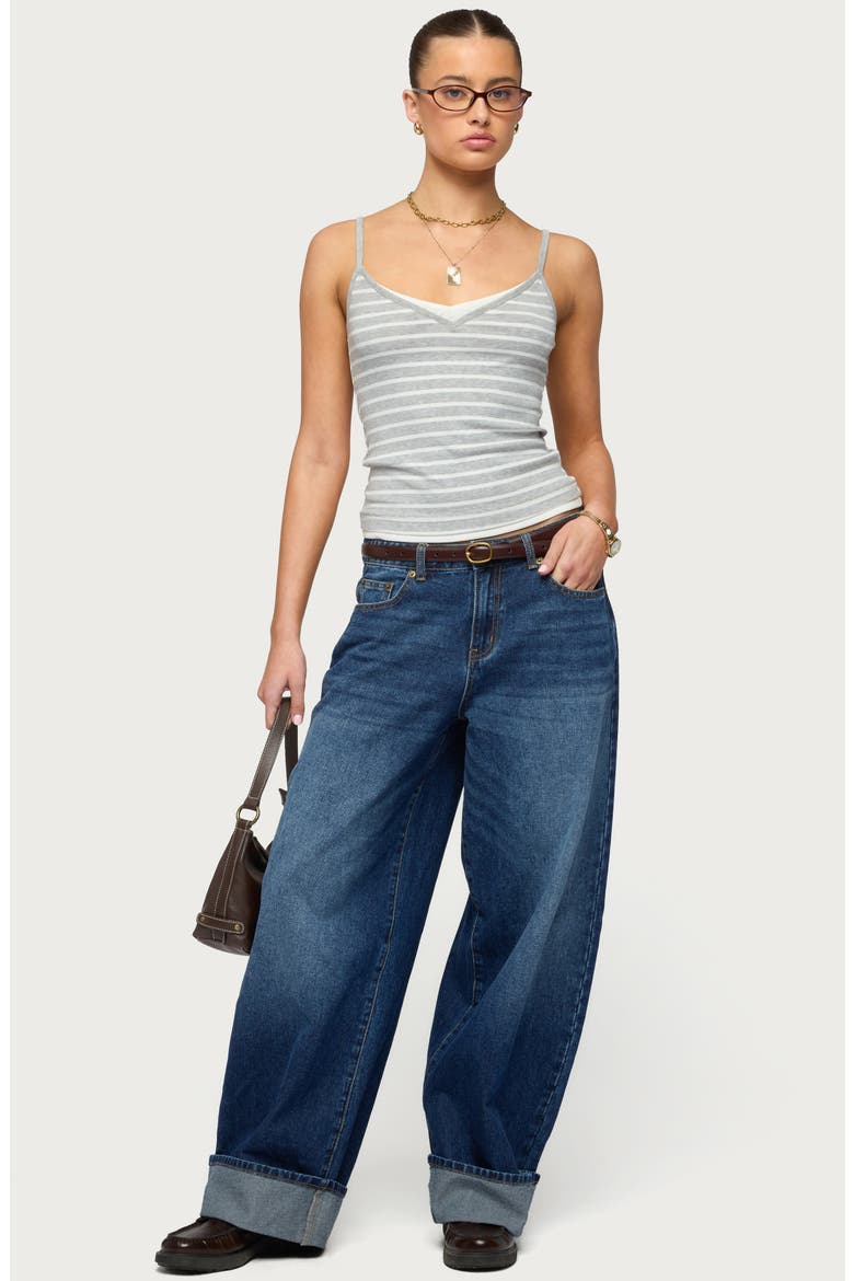 Layered Stripe Camisole, Alternate, color, LIGHT-GRAY-MELANGE