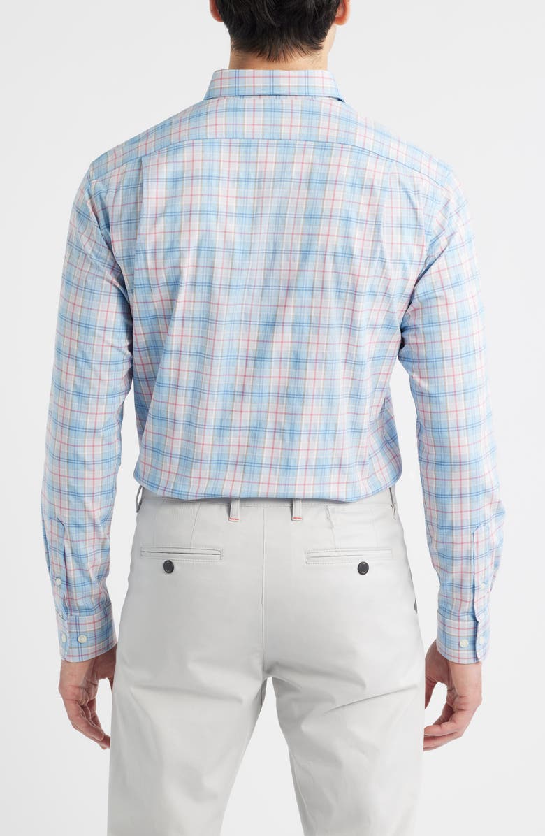 johnnie-O Lanes Plaid Button-Down Shirt, Alternate, color, Maliblu