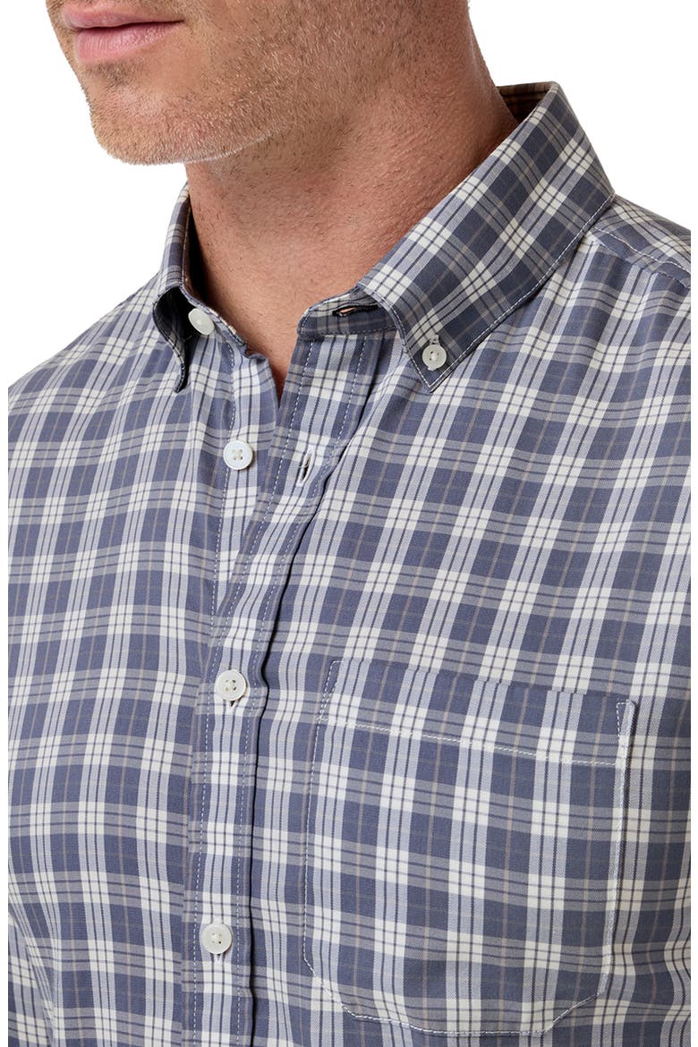 Kennedy Trim Fit Plaid Button-Down Shirt, Alternate, color, DARK SLATE DAVID PLAID