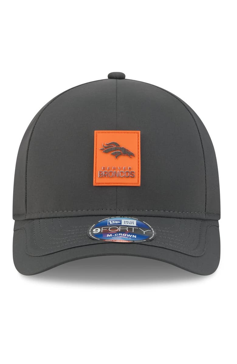 New Era Men's New Era Charcoal Denver Broncos 2025 Sideline Cold Weather 9FORTY M-Crown Adjustable Hat, Alternate, color, Charcoal