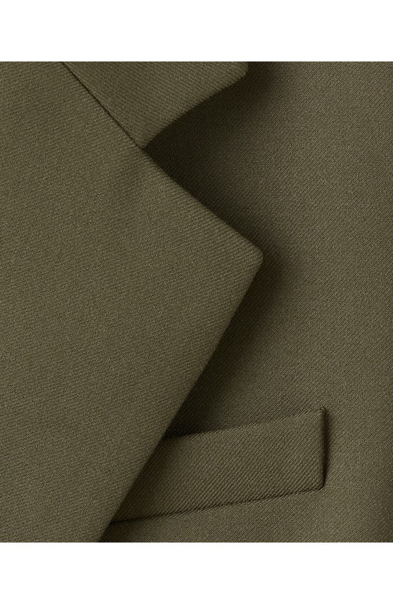 MANGO Notch Collar Blazer, Alternate, color, Khaki Green