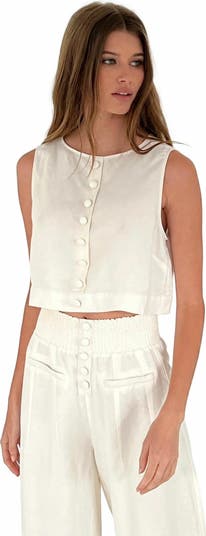 Button Front Palazzo Pant