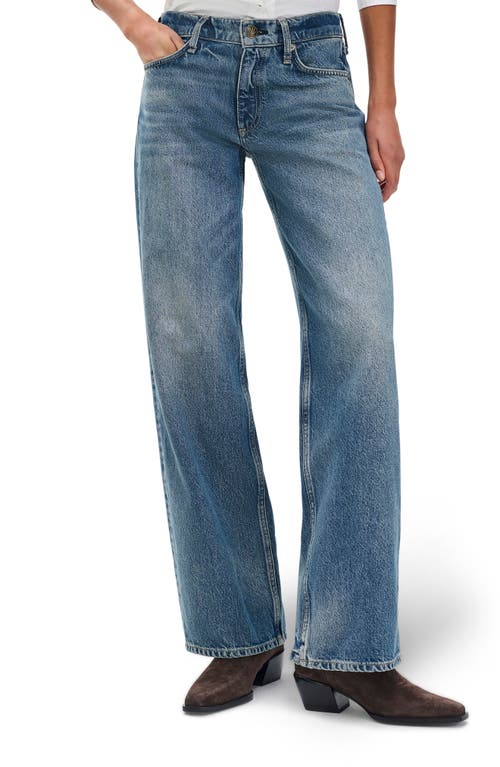 Rag & Bone Saige Low Rise Wide Leg Jeans In Blue