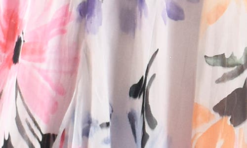 KOMAROV KOMAROV SCARF CHARMEUSE & CHIFFON COCKTAIL DRESS 