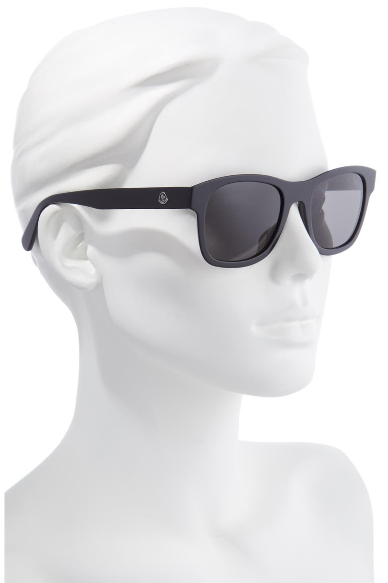 53mm Polarized Sunglasses, Alternate, color, BLACK/ SMOKE POLARIZED
