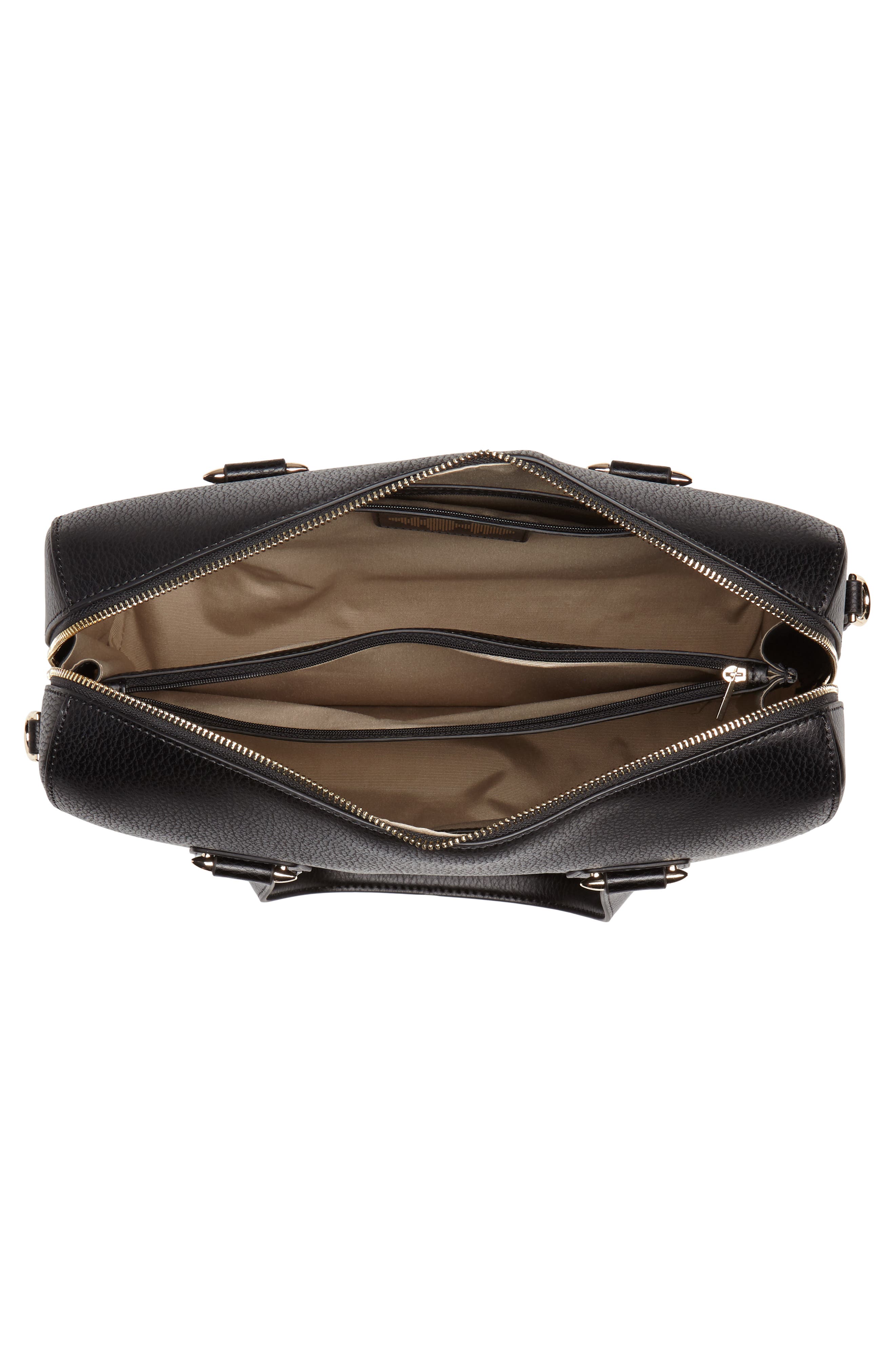 CELINE DION Triad Leather Satchel, Alternate, color, 