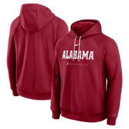 Nike Men's Nike Crimson Alabama Crimson Tide 2025 Courtside Basketball Practice Raglan Dri-FIT Hoodie