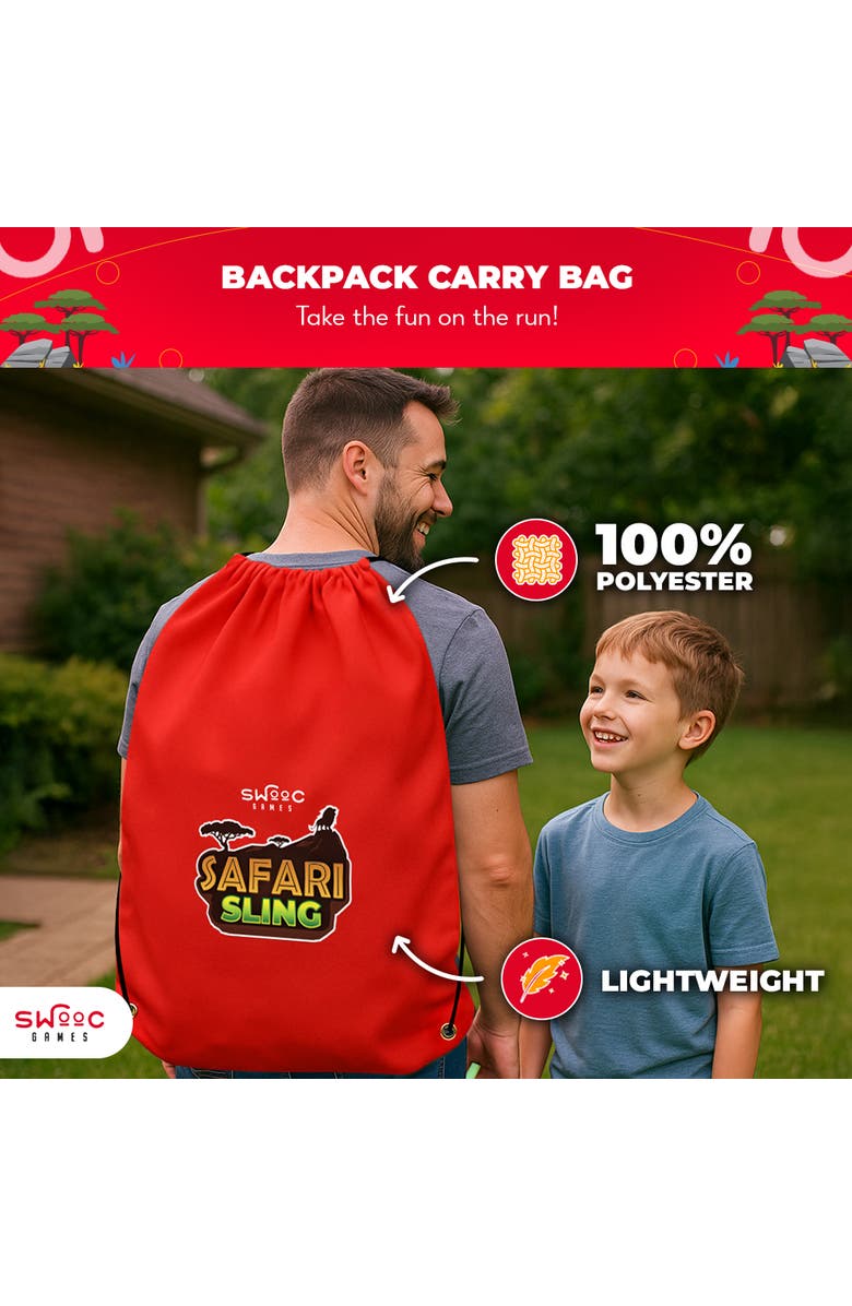 Swooc Games Safari Sling | 2-in-1 Bean Bag Toss Game for Kids, Alternate, color, Multicolored