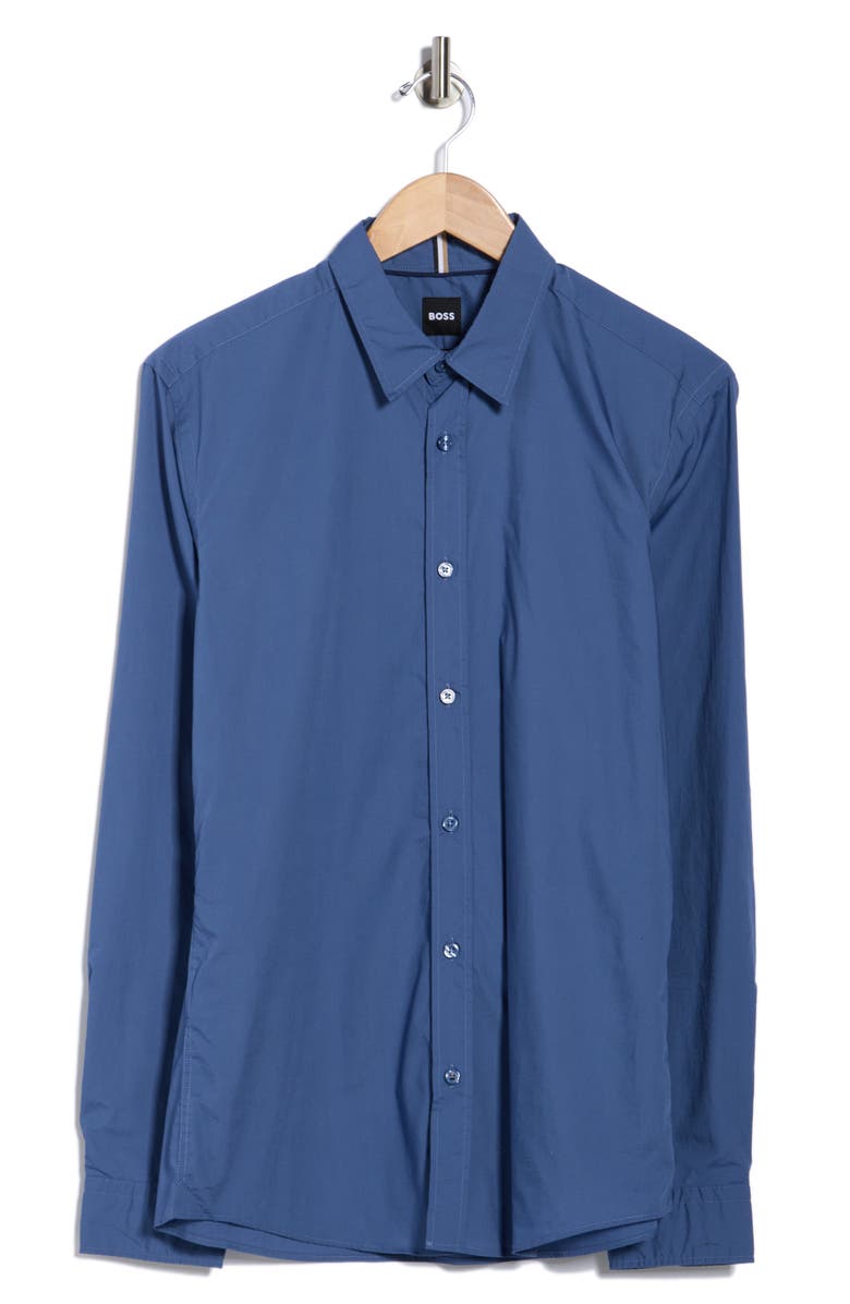 BOSS Roan Kent Long Sleeve Button-Up Shirt, Alternate, color, Open Blue