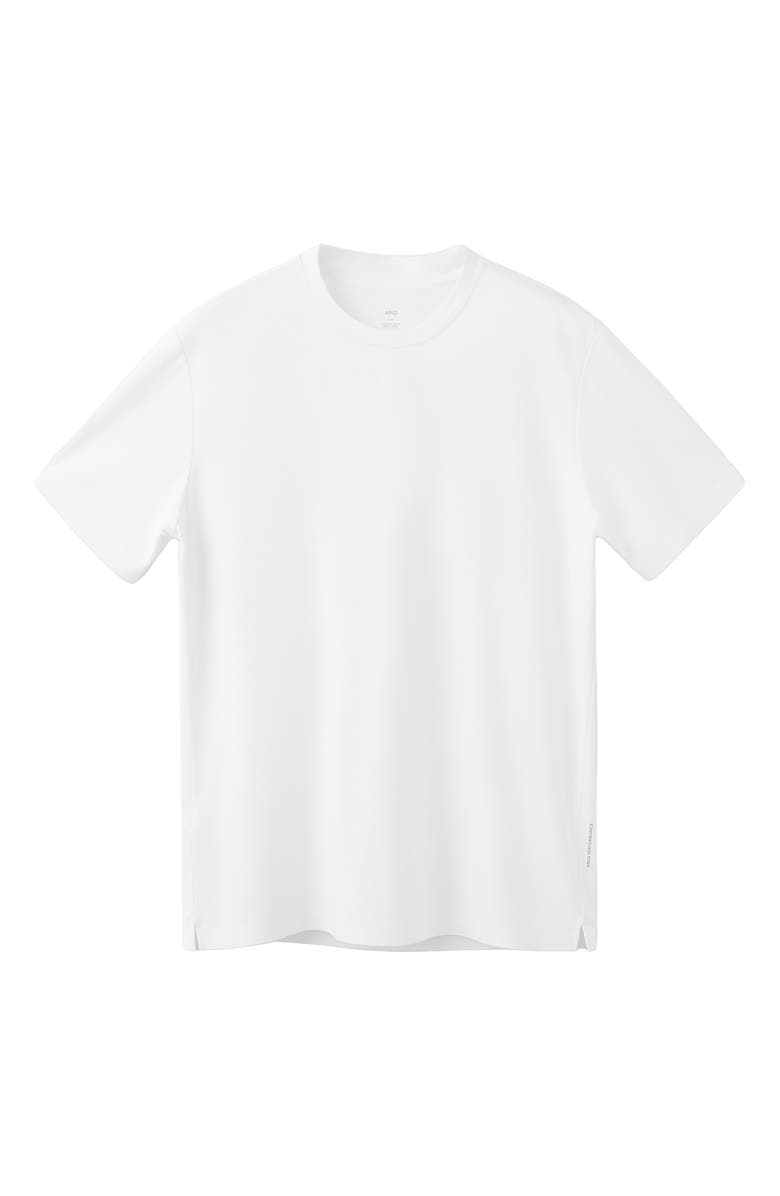 MANGO Slim Fit Comfort Stretch T-Shirt, Alternate, color, White