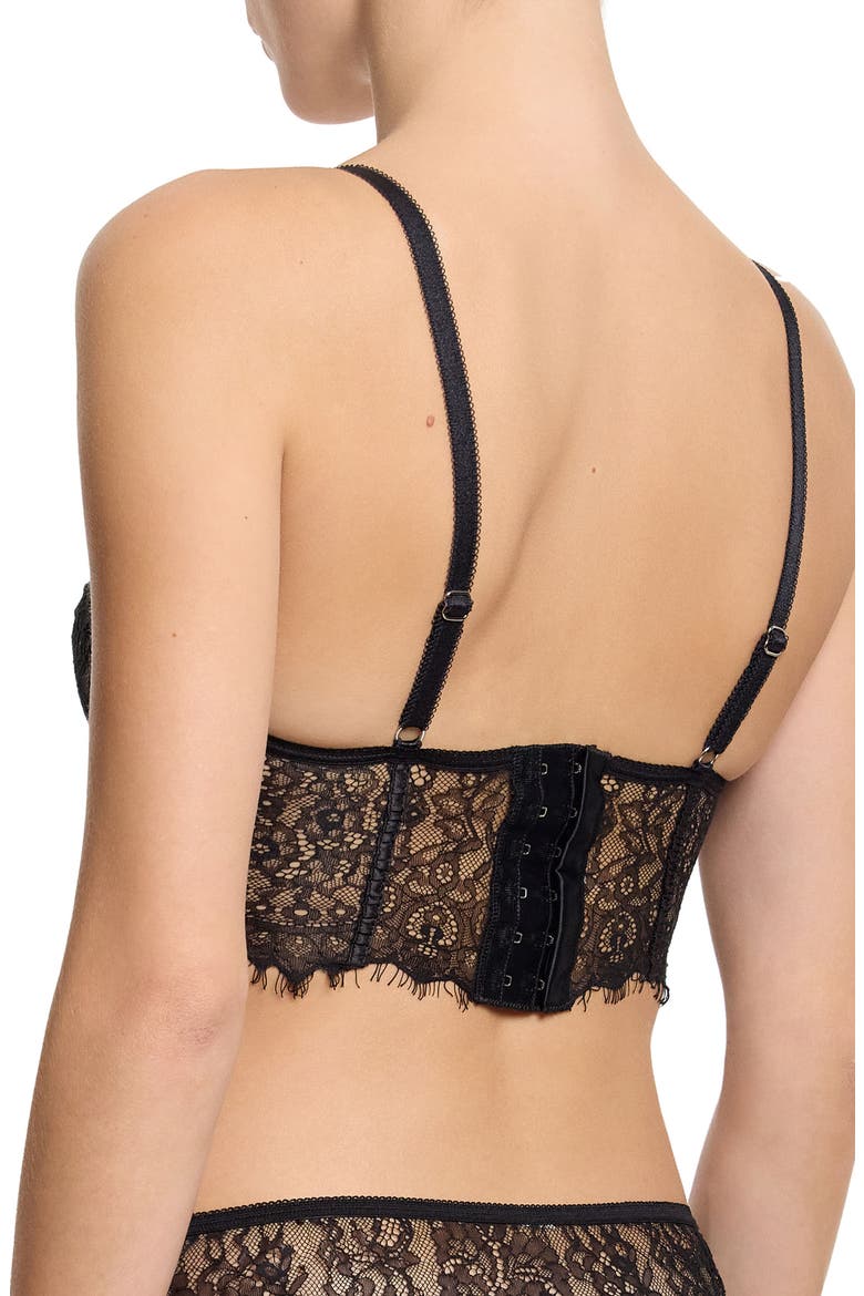Sheer Seduction Underwire Bustier, Alternate, color, BLACK
