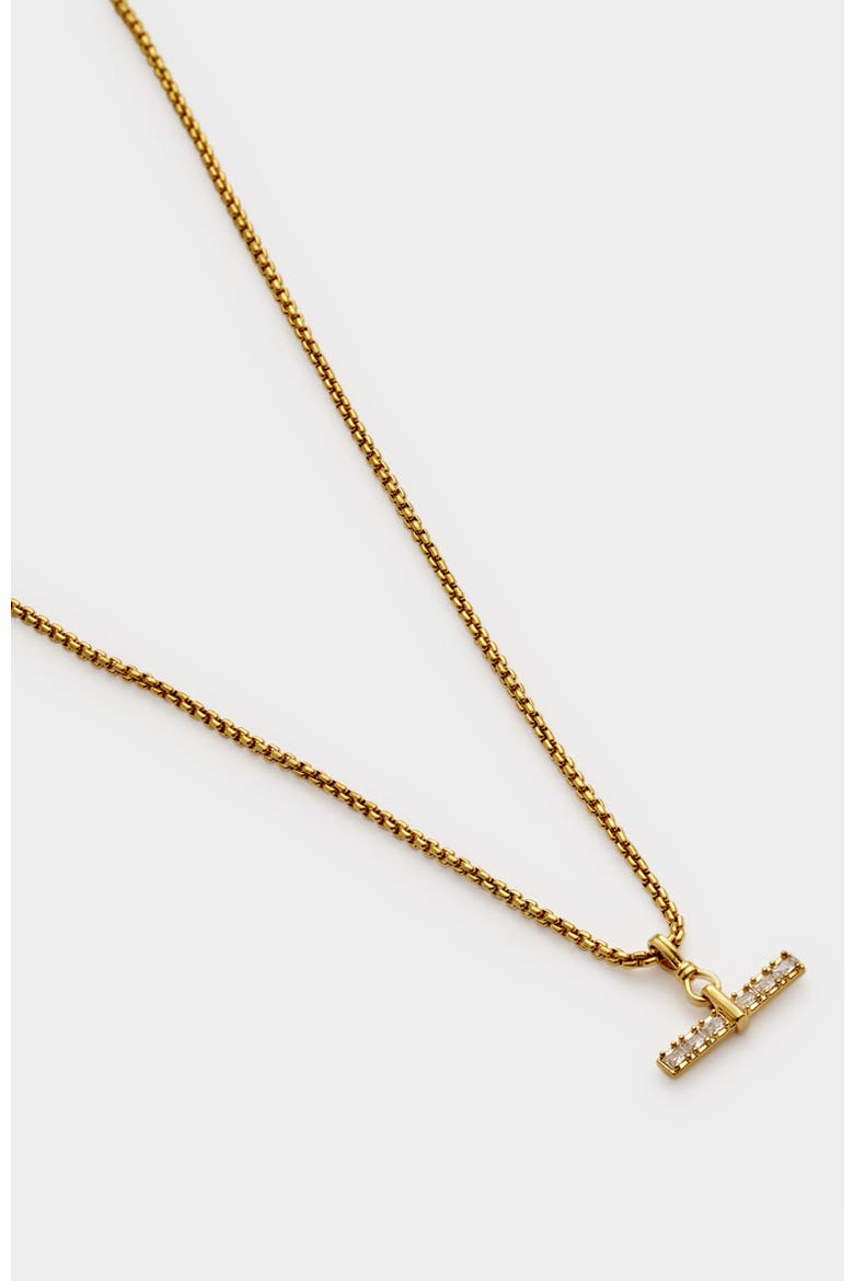 Lustre T-Bar Necklace, Alternate, color, Gold Coated