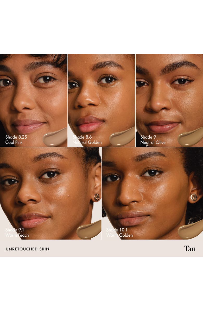 ARMANI beauty Luminous Silk Natural Glow Blurring Foundation with 24-Hour Wear, Alternate, color, 10.1 Tan Warm Golden