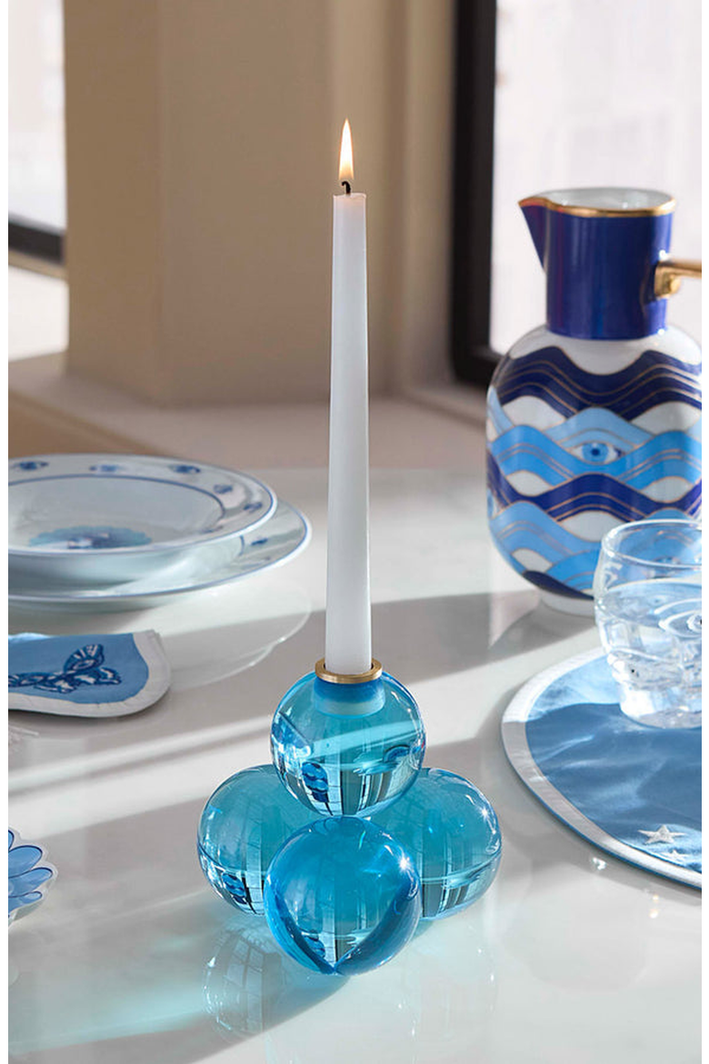 Globo Candle Holder, Alternate, color, Blue