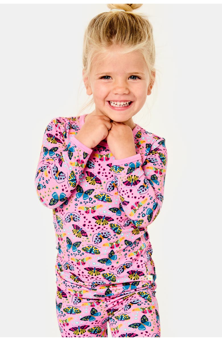 Clover Baby & Kids Long Sleeve Pajama Set - Butterflies, Alternate, color, 
