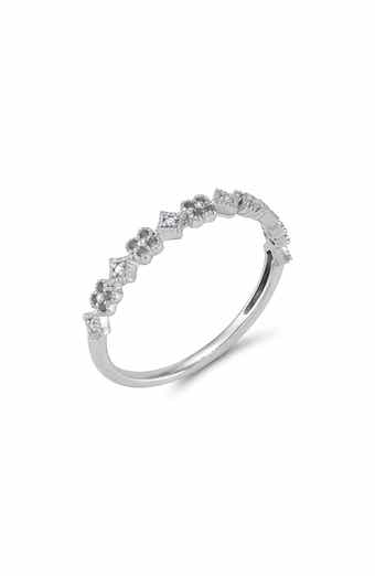 Frankie & Zoe Diamond Clover Band Ring - 0.0198ct.