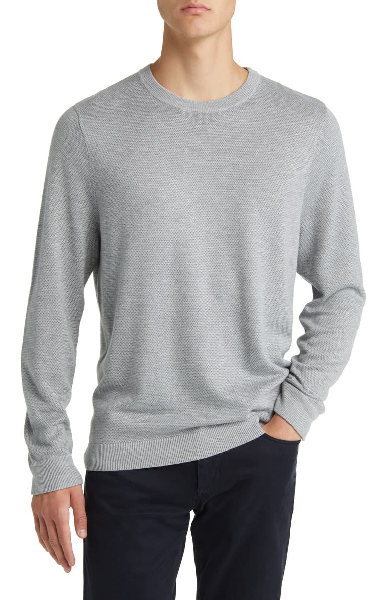 Nordstrom Bird's Eye Crewneck Sweater, Main, color,