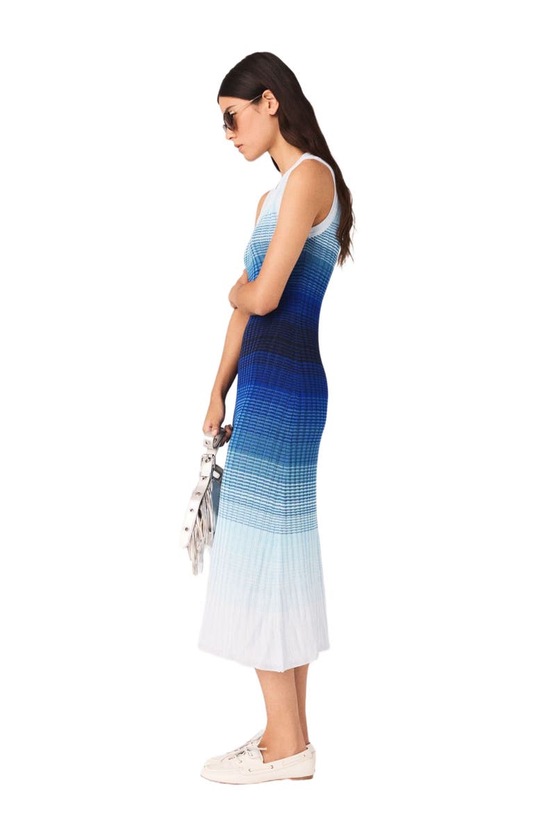maje Ombré knit maxi dress, Alternate, color, Blue