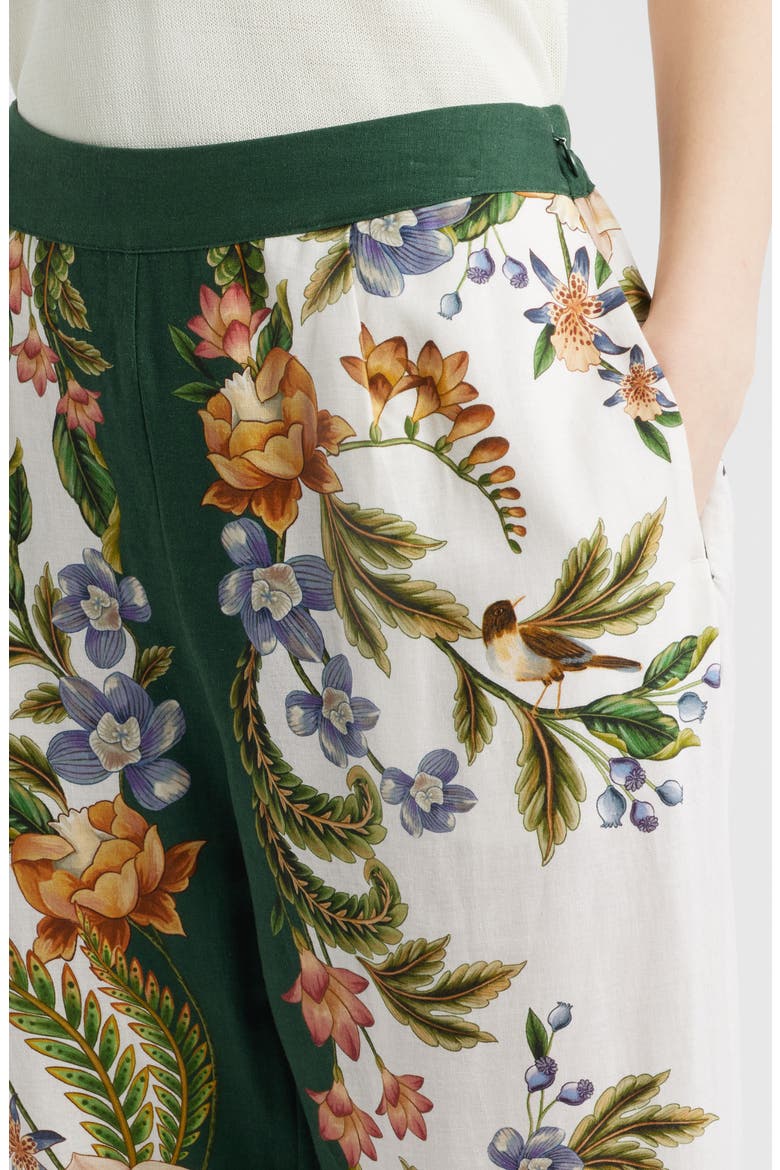 Nature Sands Print Linen Blend Pants, Alternate, color, NATURE SAND
