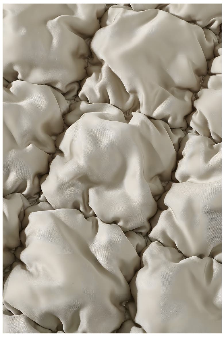 Silky Puff Squares Comforter, Alternate, color, SANDSTONE