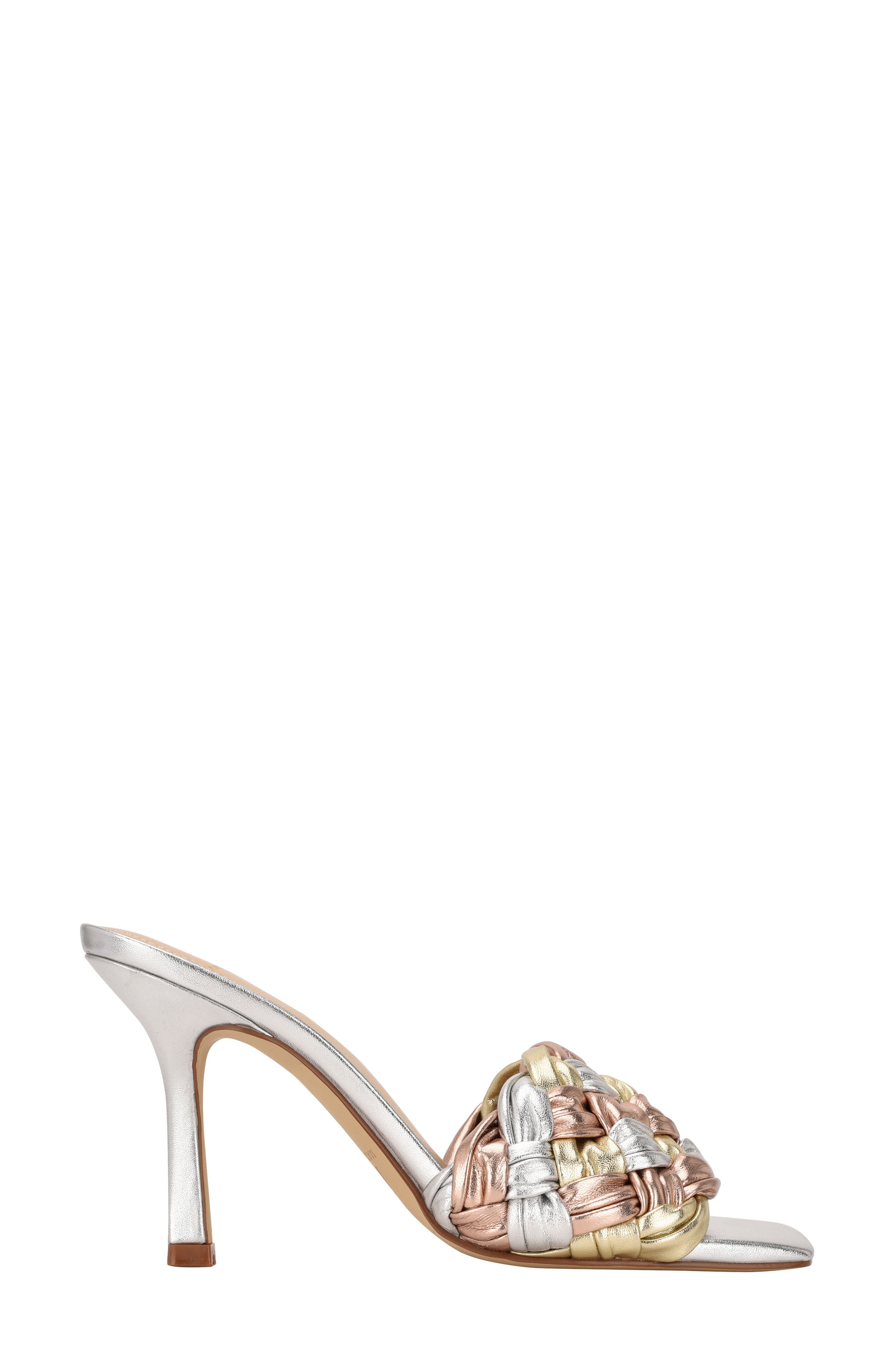 Draya Braided Sandal, Alternate, color, SILVER MULTI