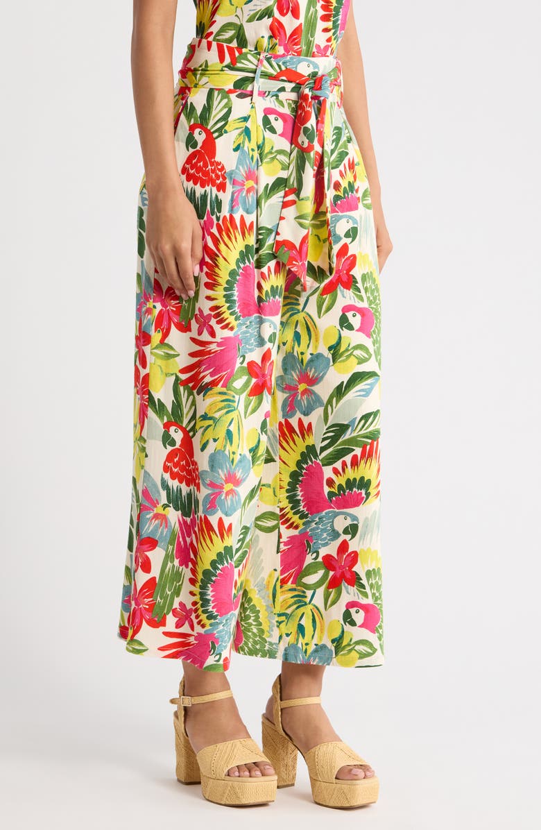 SUGARLIPS Wissa Tropical Bien Wide Leg Pants, Alternate, color, Bright-Multi