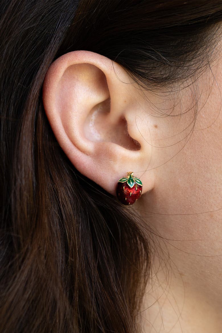 Strawberry Studs, Alternate, color, Red
