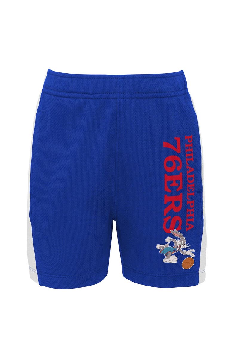 Outerstuff Youth Royal Philadelphia 76ers Space Jam 2 Slam Dunk Mesh Shorts, Main, color, Royal