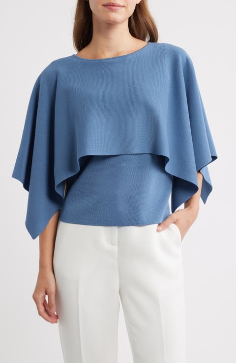 Boat Neck Sweater Cape
