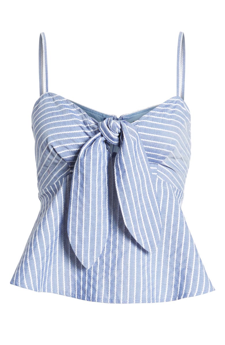 The Fifth Label Parcel Stripe Tie Front Tank, Alternate, color, 