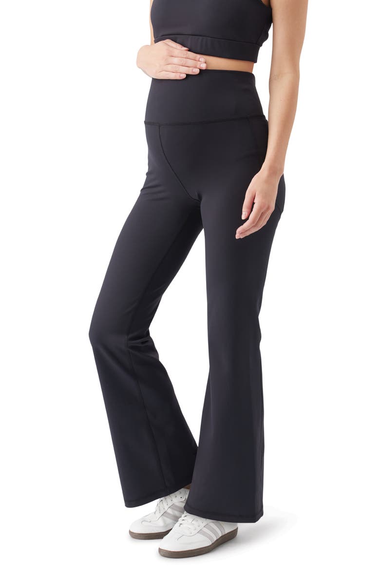 Ripe Maternity Tempo Flare Legging, Alternate, color, Black