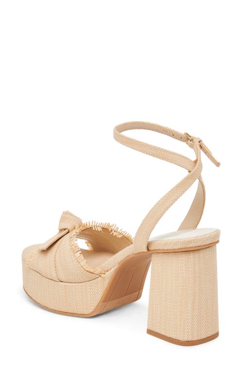 Dolce Vita Blithe Platform Sandal In Natural Raffia