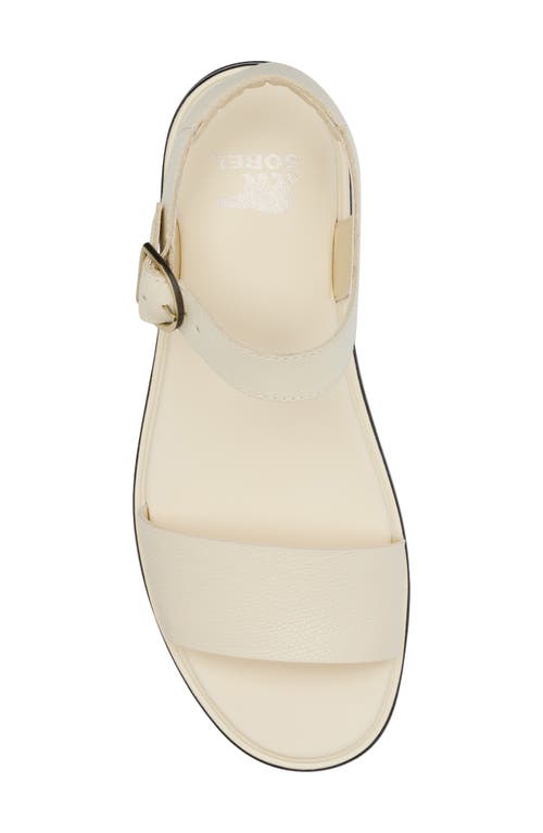 Sorel Dayspring Ankle-strap Platform Sandals In Honey White/black
