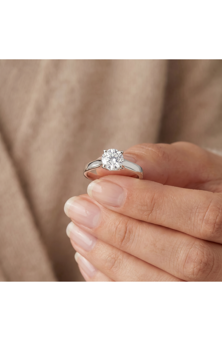 Bliss Diamond 1 Ct Solitaire Round Cut Diamond Engagement Ring 14k Gold Lab Grown, Alternate, color, 14K White Gold