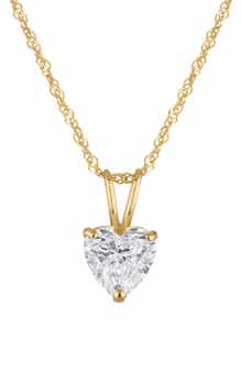 FZN 14K Gold Lab Grown Diamond Pendant Necklace