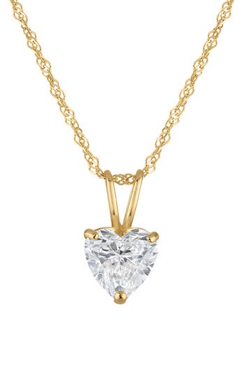 Fzn 14k Gold Lab Grown Diamond Pendant Necklace In Yellow