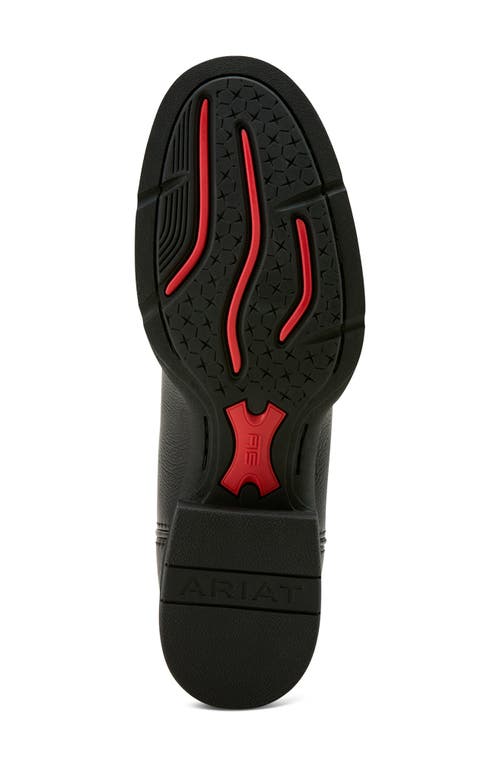 Ariat Round Up Wide Toe Stretch Western Boot In Red