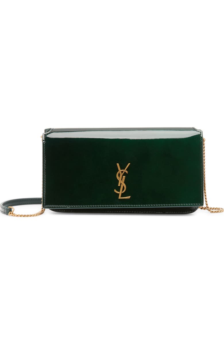 Saint Laurent Cassandre Patent Leather Phone Crossbody Bag, Main, color,
