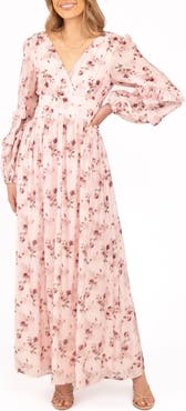 Petal & Pup Vayla Floral Print Long Sleeve Maxi Dress